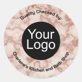 Rustiek Bruin Marmer Ronde Sticker