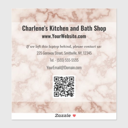 Rustiek Bruin Marmer Sticker (Vel)