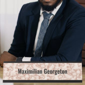 Rustiek Bruin Marmer voor hem Bureau Naambordje