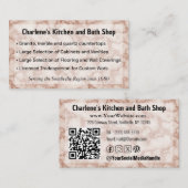 Rustiek Bruin Marmer voor Keuken Remodelling Shop Visitekaartje (Voorkant / Achterkant)