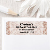 Rustiek Bruin Marmeren Terugkeeradreslabel Etiket (Insitu)