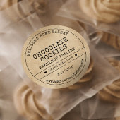 Rustiek  Bruin Papier Cookies Bakkerij Label