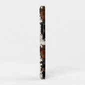 Rustiek Bruin Patchwork Koeienhuid Case-Mate iPhone Case (Achterkant/rechts)