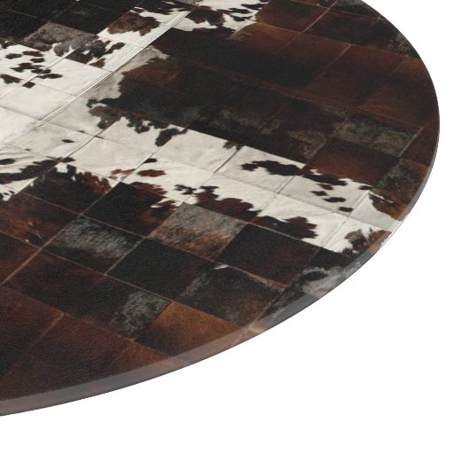Rustiek Bruin Patchwork Koeienhuid Snijplank (Hoek)