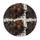 Rustiek Bruin Patchwork Koeienhuid Snijplank (Voorkant)