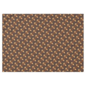 Rustiek bruin patroon Fleur-de-Lis Tafelkleed (Voorkant (Horizontaal))