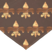 Rustiek bruin patroon Fleur-de-Lis Tafelkleed (Gekanteld)