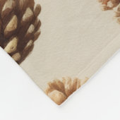 Rustiek Bruin Pine Kegelpatroon Winter Patroon Fleece Deken (Hoek)