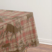 Rustiek bruin plaid elanden tafelkleed (Voorbeeld)