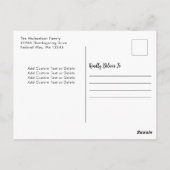 Rustiek Bruin Pompoen Thanksgiving Diner Invite Briefkaart (Achterkant)