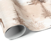 Rustiek Bruin Rendier Kerstmis Cadeaupapier (Rol Hoek)