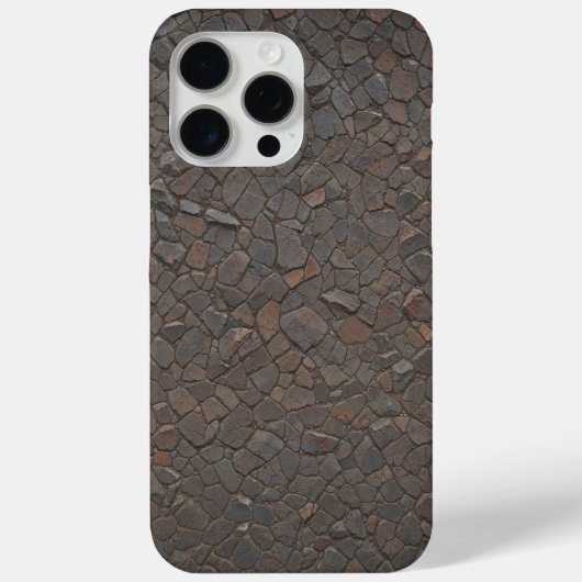 Rustiek Bruin Stenen Mozaïek Natuurlijke Rock Text Case-Mate iPhone Case (Achterkant)