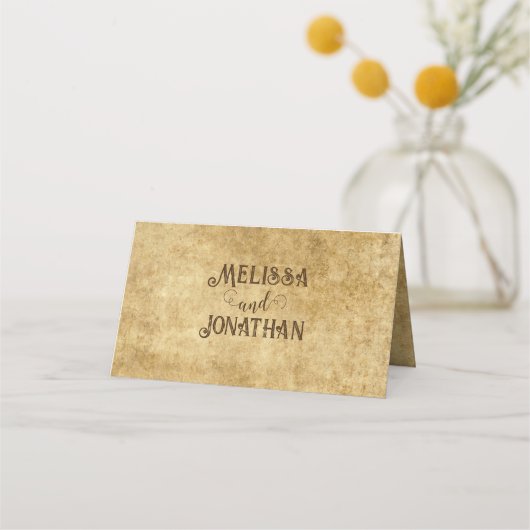  rustiek bruin trouwnummer plaatskaartje (Achterkant)