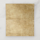 rustiek bruin trouwnummer plaatskaartje (Binnenkant ongevouwen)