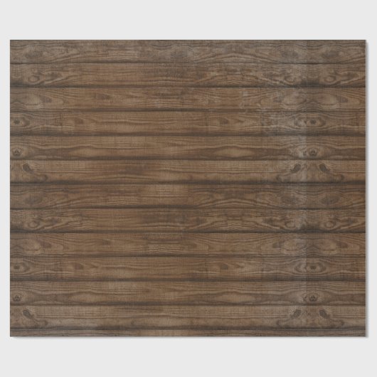 Rustiek bruin verweerd boerderij hout patroon cadeaupapier (Vlak)