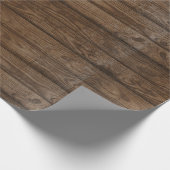 Rustiek bruin verweerd boerderij hout patroon cadeaupapier (Hoek)