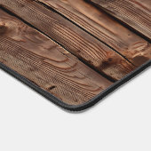 Rustiek bruin verweerd faux hout patroon bureaumat (Hoek)