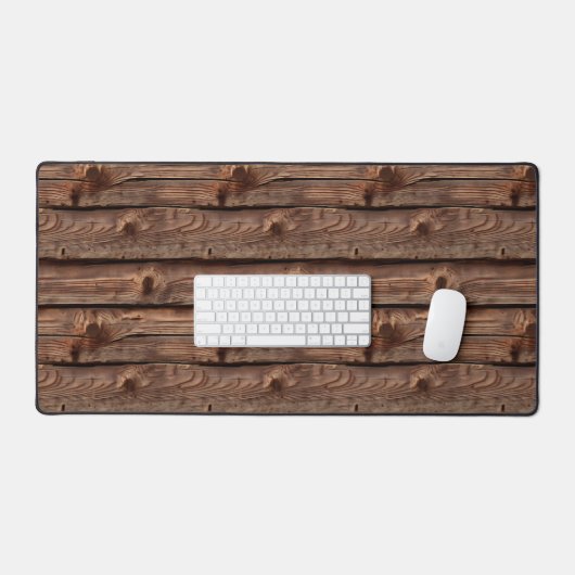 Rustiek bruin verweerd faux hout patroon bureaumat (Keyboard & Muis)