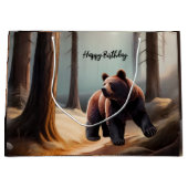 Rustiek Bruin Waterverf Beer Groot Cadeauzakje (Voorkant)