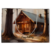 Rustiek Bruin Waterverf Beer Groot Cadeauzakje (Achterkant)