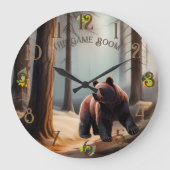 Rustiek Bruin waterverf Groot Beer Grote Klok (Voorkant)
