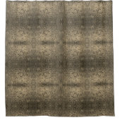 Rustiek bruin western landleer patroon douchegordijn (Voorkant)