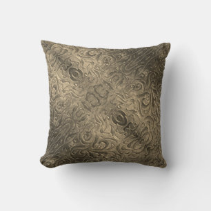 Rustiek bruin western landleer patroon kussen