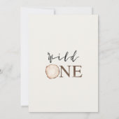 Rustiek Bruin wild One Boys Woodland 1e Verjaardag Kaart (Achterkant)