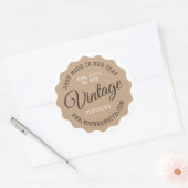 Rustiek bruin wit label retro typografie (Envelop)