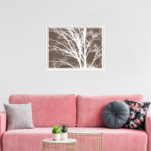 Rustiek Bruin Witte Boom Branches Canvas Afdruk (Insitu (Woonkamer))