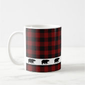 Rustiek Buffalo Plaid Grizzly Beer Koffiemok (Links)