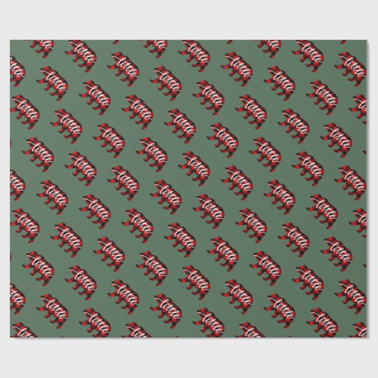 Rustiek Buffalo Plaid Kerst Wrapping Papier (Vlak)