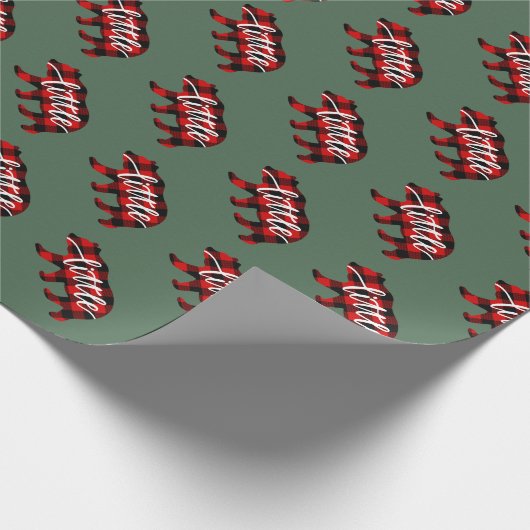Rustiek Buffalo Plaid Kerst Wrapping Papier (Hoek)