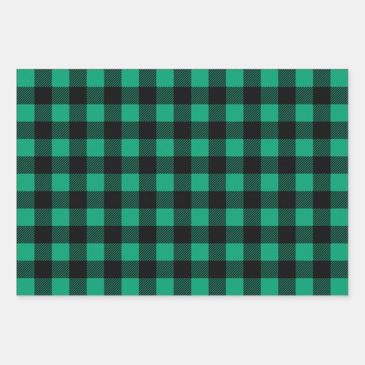 Rustiek Buffalo Plaid Patroon Inpakpapier Vel (Voorkant 2)