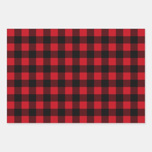Rustiek Buffalo Plaid Patroon Inpakpapier Vel (Voorkant)