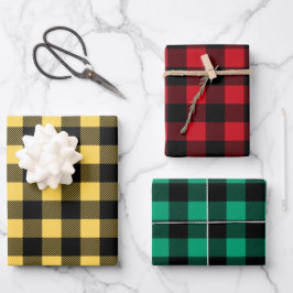 Rustiek Buffalo Plaid Patroon Inpakpapier Vel
