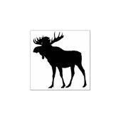 Rustiek Bull Moose Silhouet Rubberstempel (Afrduk)