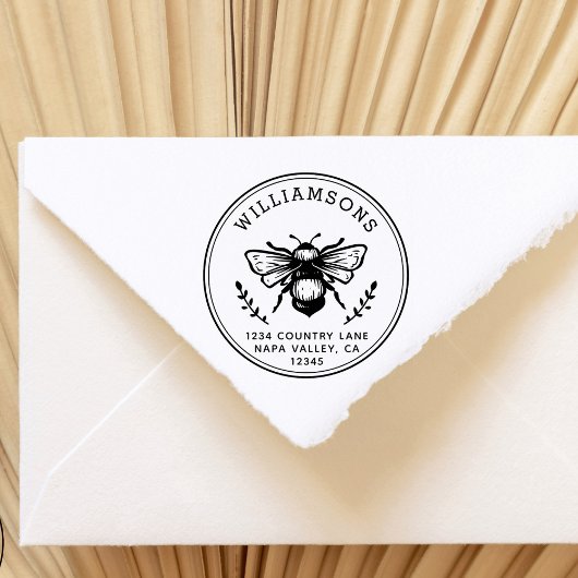 Rustiek Bumblebee retouradres Zelfinktende Stempel