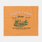 Rustiek Cabin Life is beter in de cabine Fleece Deken (Voorkant (Horizontaal))