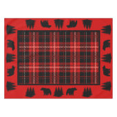 Rustiek Cabin Rood Plaid Zwart Beer Tafelkleed (Voorkant (Horizontaal))