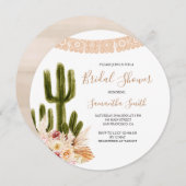 Rustiek Cactus Floral Vrijgezellenfeest Kaart (Voorkant / Achterkant)