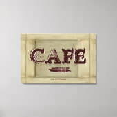 Rustiek Cafe Keuken Canvas Print - Verouderde verf (Voorkant)