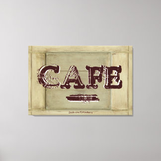 Rustiek Cafe Keuken Canvas Print - Verouderde verf