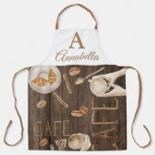 Rustiek Café Koffiedrinkers op Hout Schort (Voorkant)