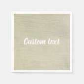 Rustiek canvas, aangepaste tekst servetten (Voorkant)