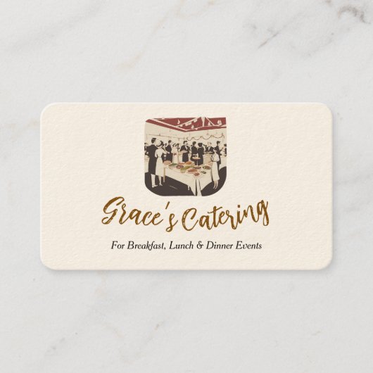 Rustiek Catering visitekaartje (Voorkant)