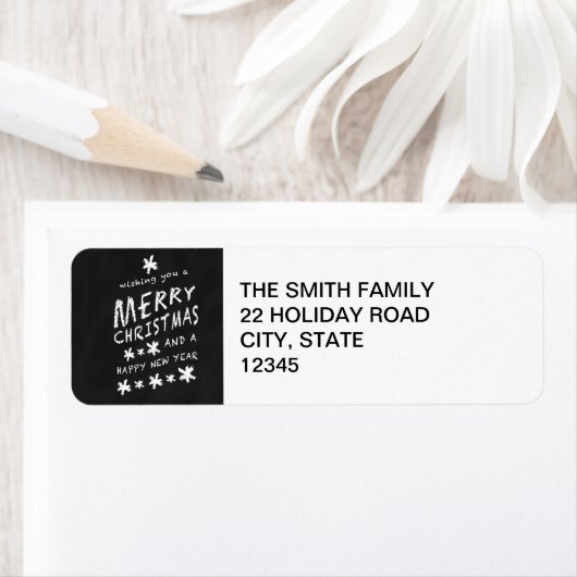 RUSTIEK CHALKBOARD VAKANTIEADRES LABEL (Insitu)