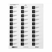 RUSTIEK CHALKBOARD VAKANTIEADRES LABEL (Full Sheet)