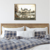 Rustiek Château de Vizille  Frans Kasteel Canvas Afdruk (Insitu (Slaapkamer))