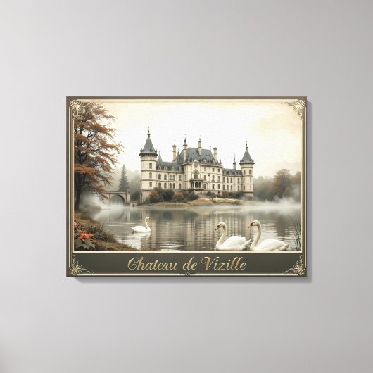 Rustiek Château de Vizille  Frans Kasteel Canvas Afdruk (Voorkant)